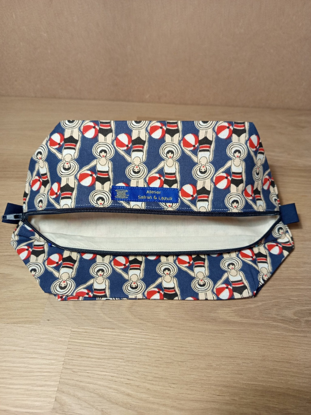 3 Cubes de rangement valise – Nageuses Art Déco - Atelier Safran & Lazuli