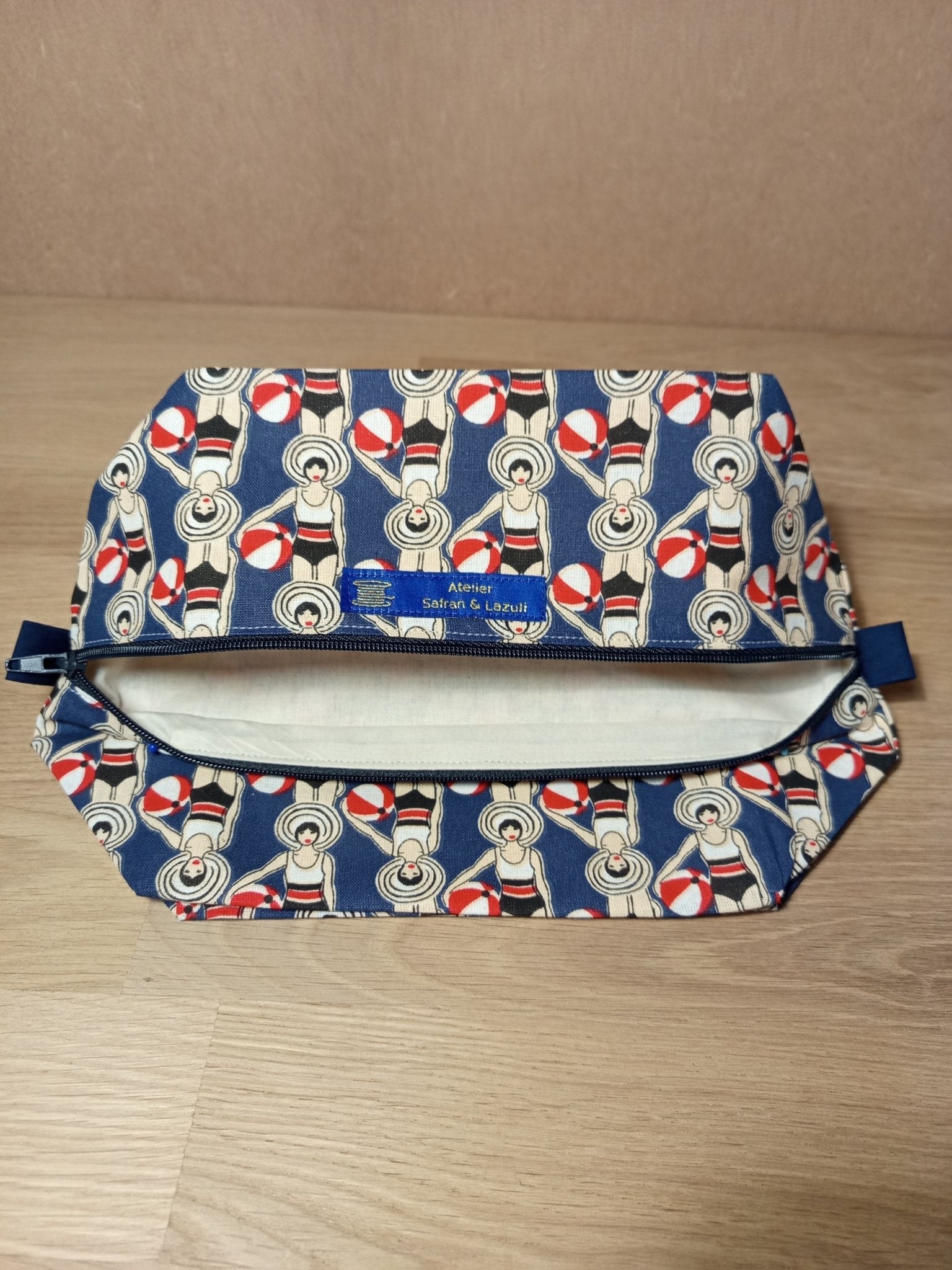 3 Cubes de rangement valise – Nageuses Art Déco - Atelier Safran & Lazuli