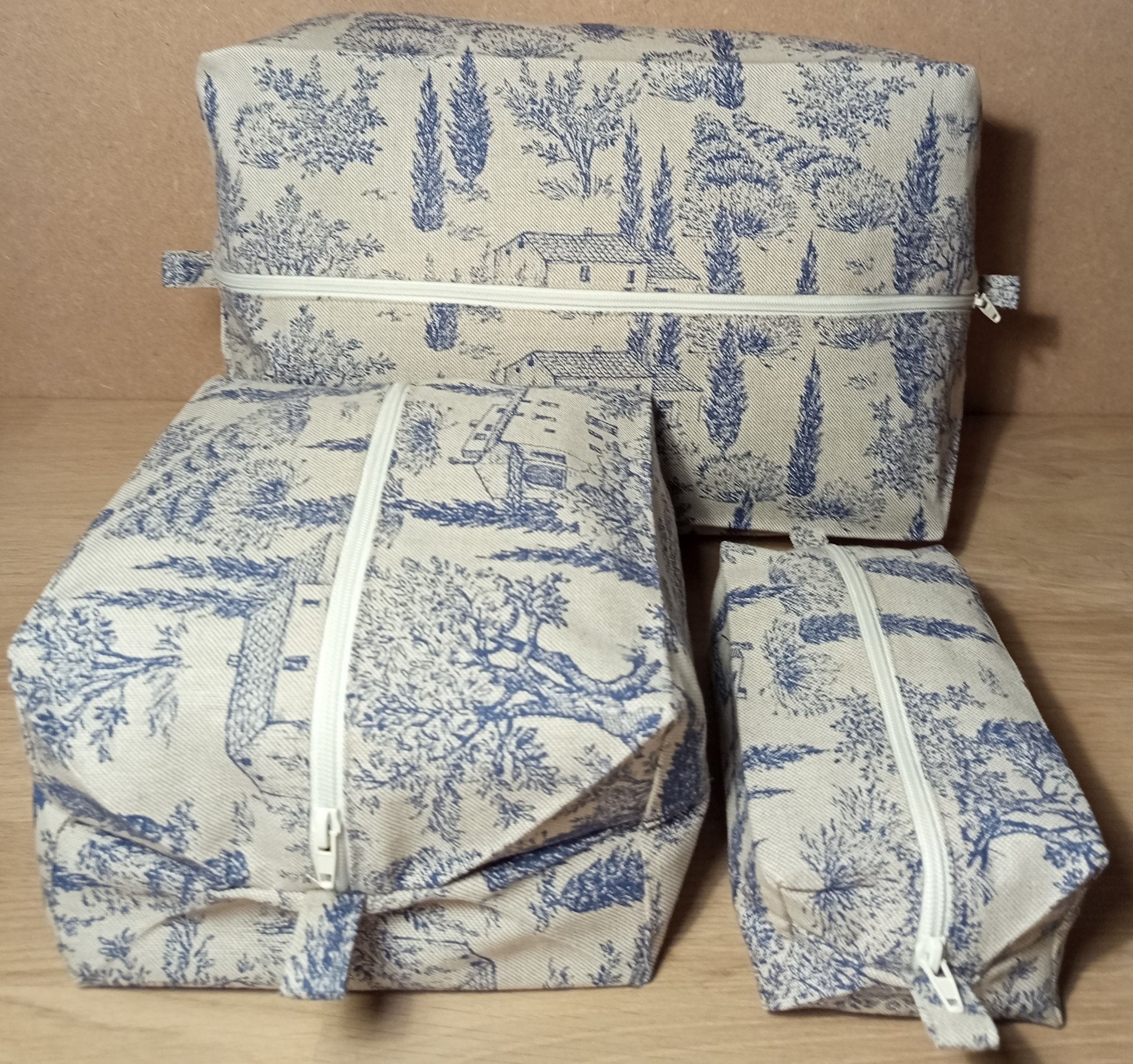 3 Cubes de rangement valise – Provençal - Atelier Safran & Lazuli