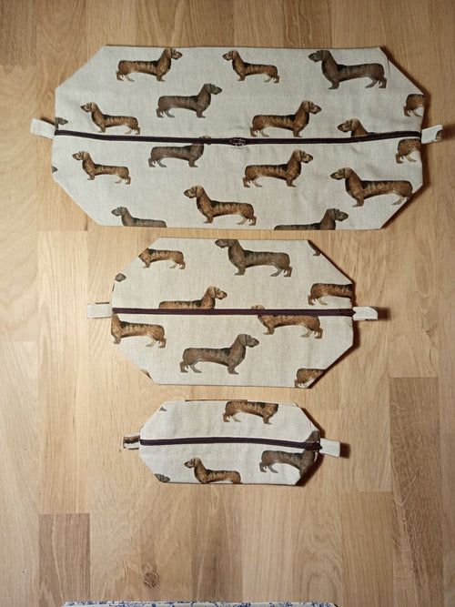3 Cubes de rangement valise – Teckels - Atelier Safran & Lazuli
