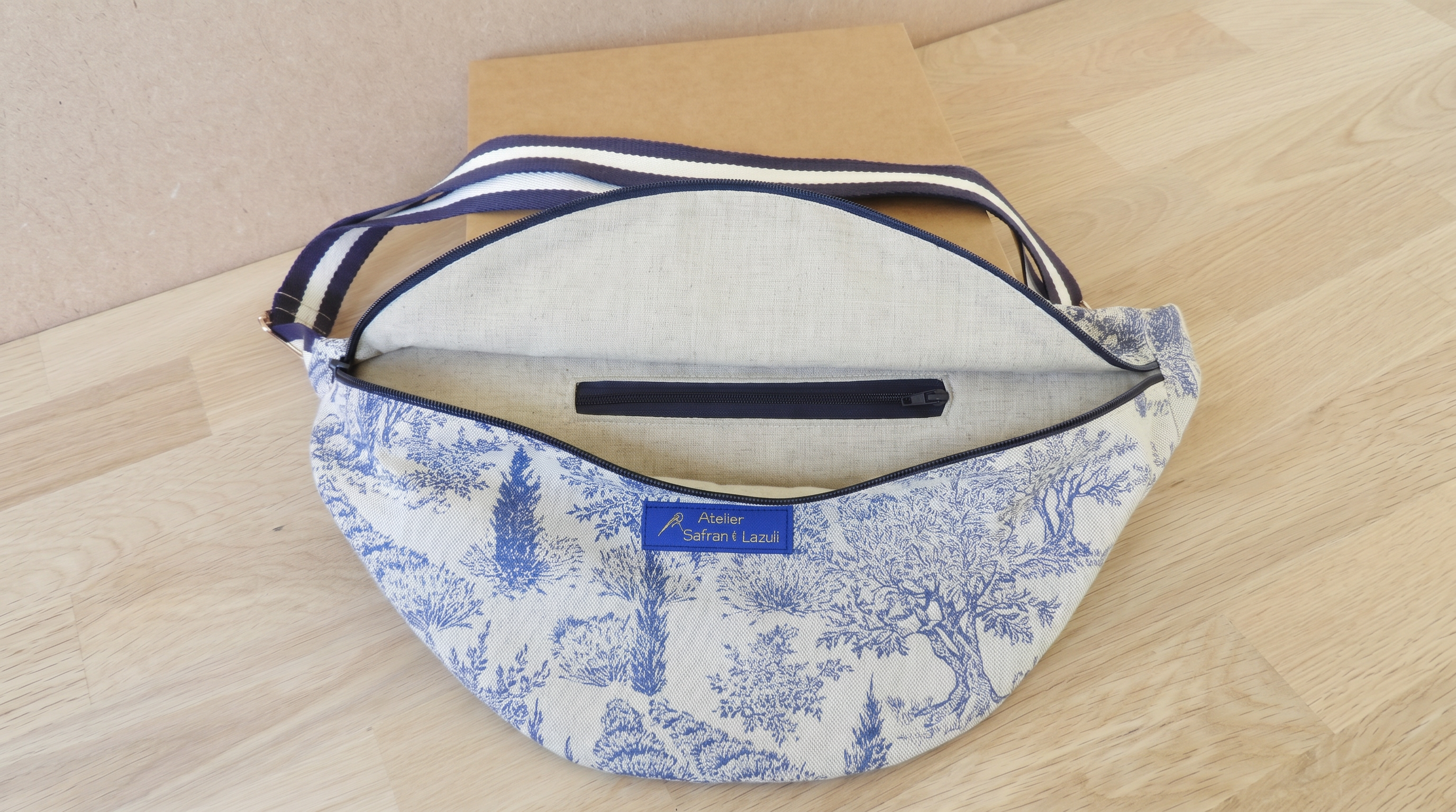 Sac banane toile de Jouy