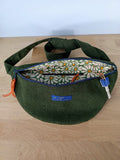 Banane velours vert bouteille - Atelier Safran & Lazuli