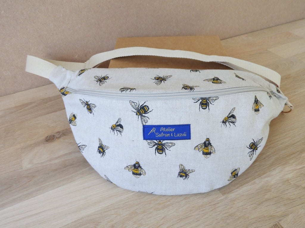 Sac banane Abeilles - Atelier Safran & Lazuli