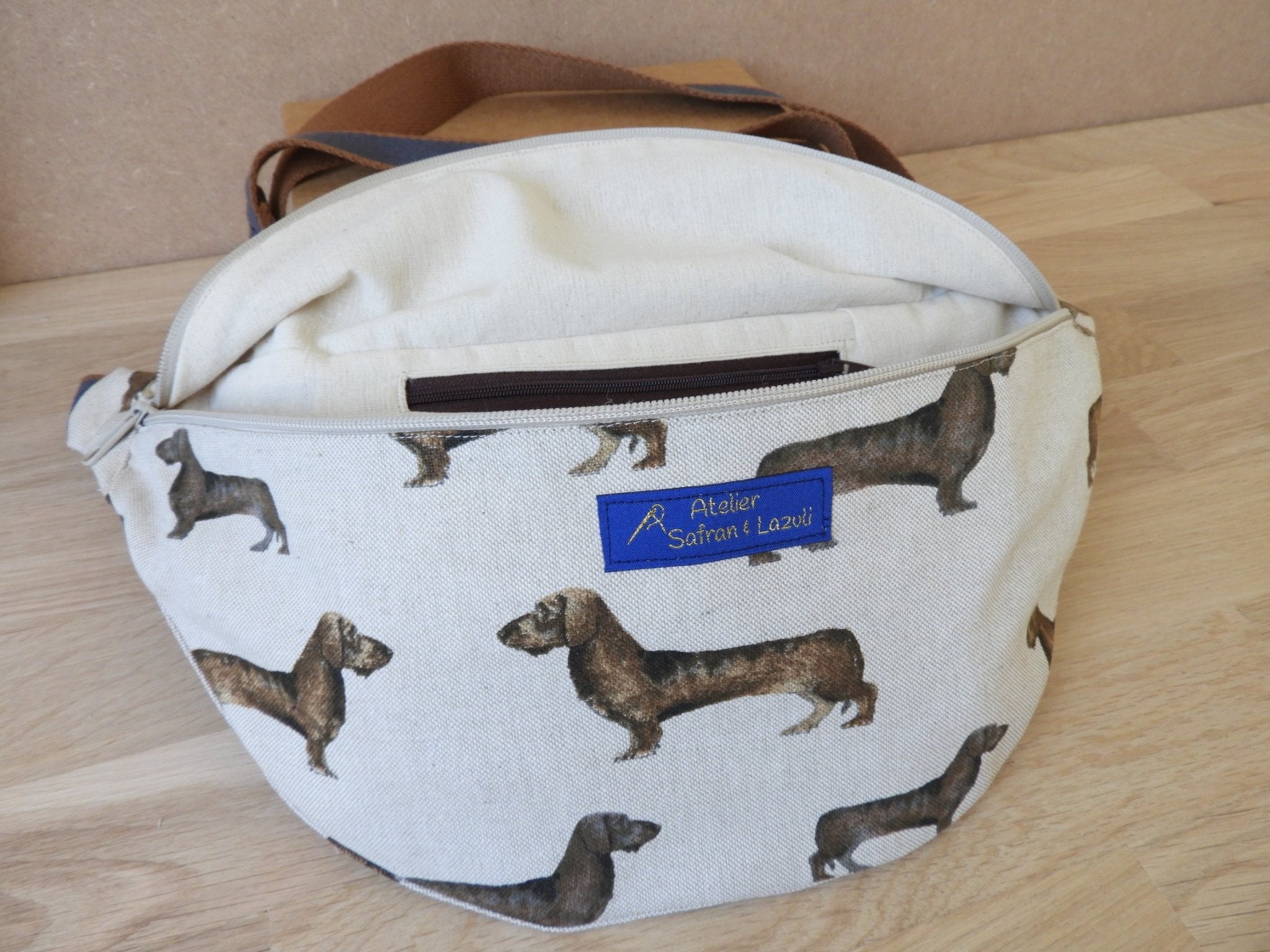 Sac banane Teckels - Atelier Safran & Lazuli