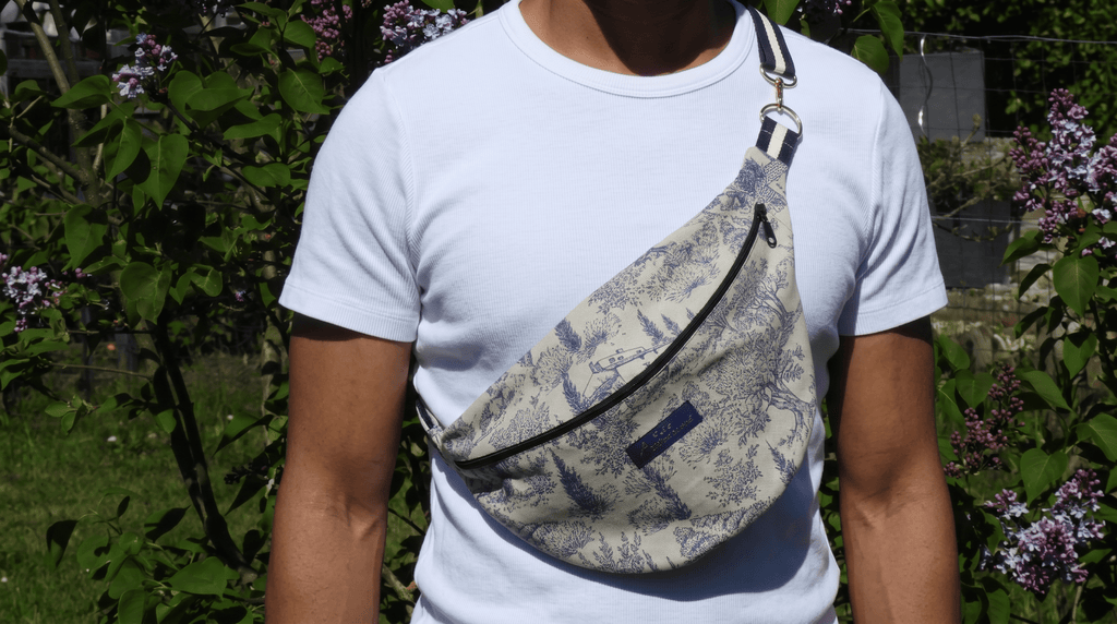 Sac banane toile de Jouy - Atelier Safran & Lazuli
