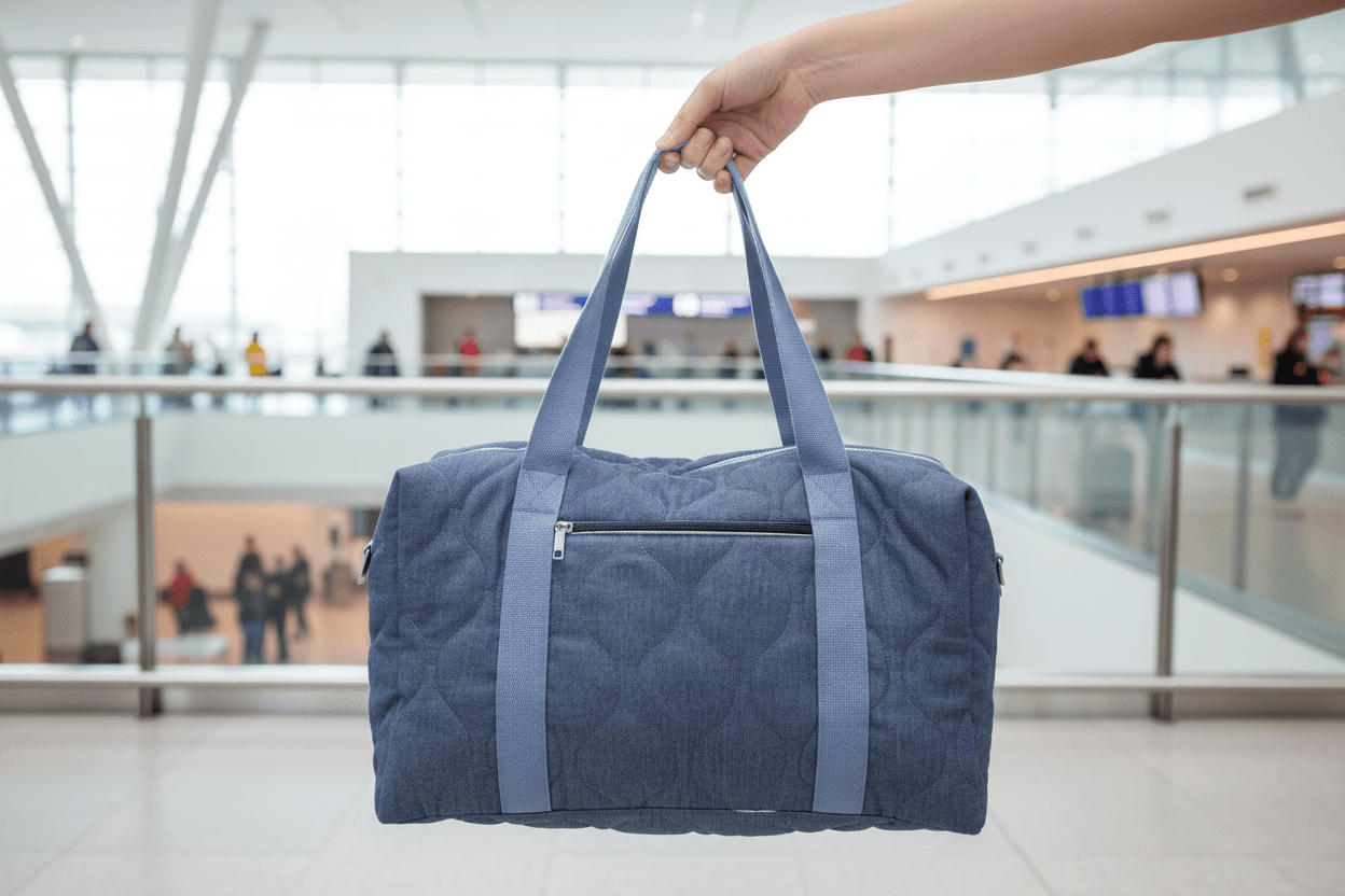 Sac format cabine matelassé Chambray - Atelier Safran & Lazuli